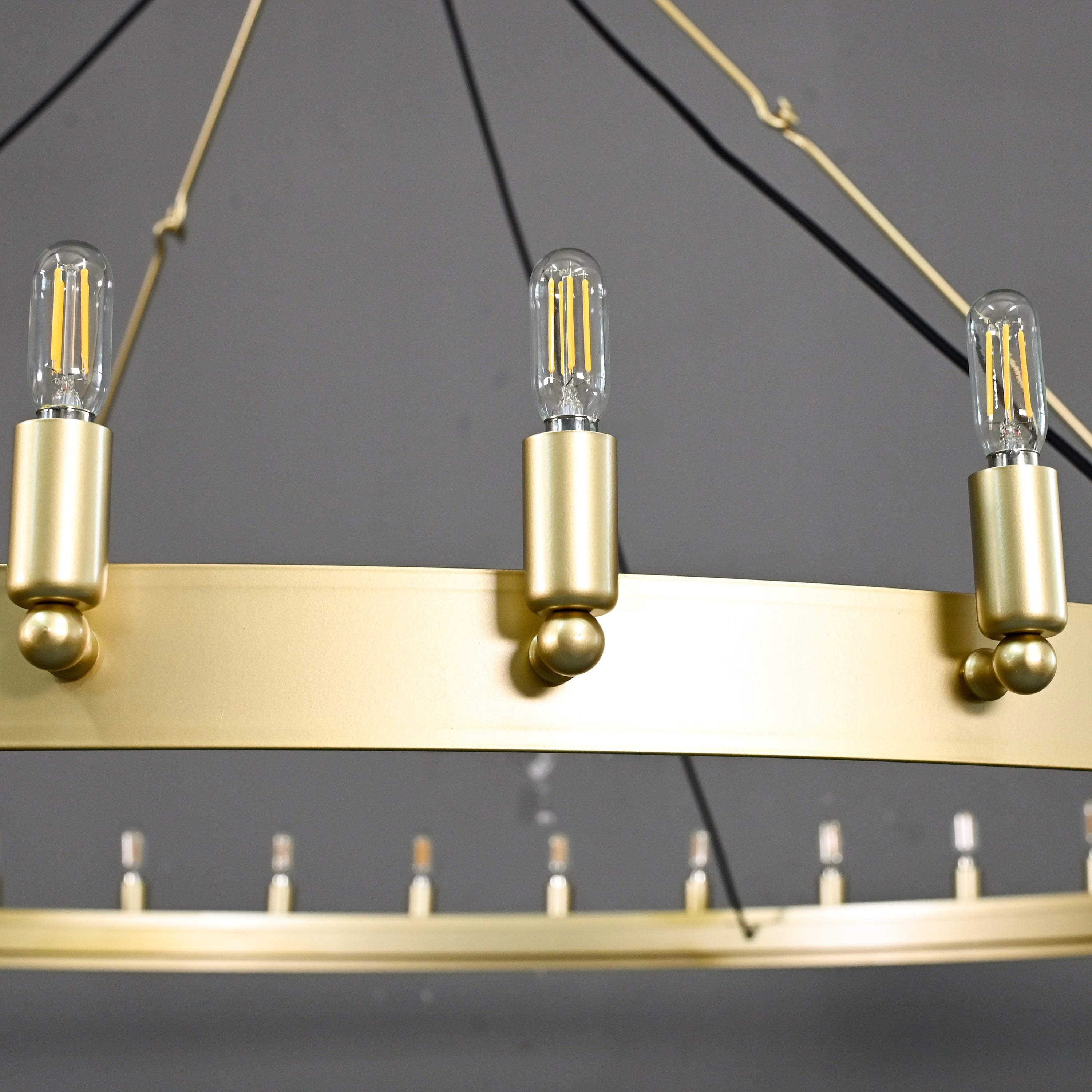 72 Inch Tubular Candle Round Chandelier - Camino