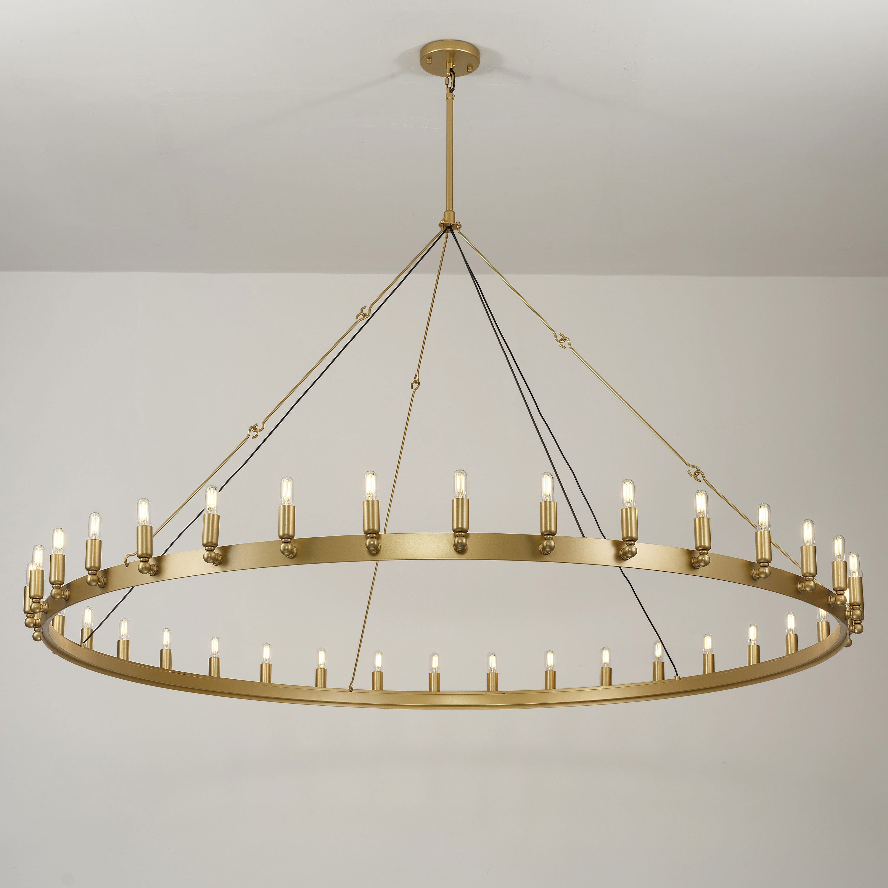 72 Inch Tubular Candle Round Chandelier - Camino