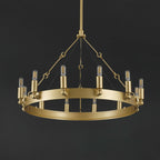 26 Inch Tubular Candle Round Chandelier - Camino