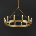 26 Inch Tubular Candle Round Chandelier - Camino