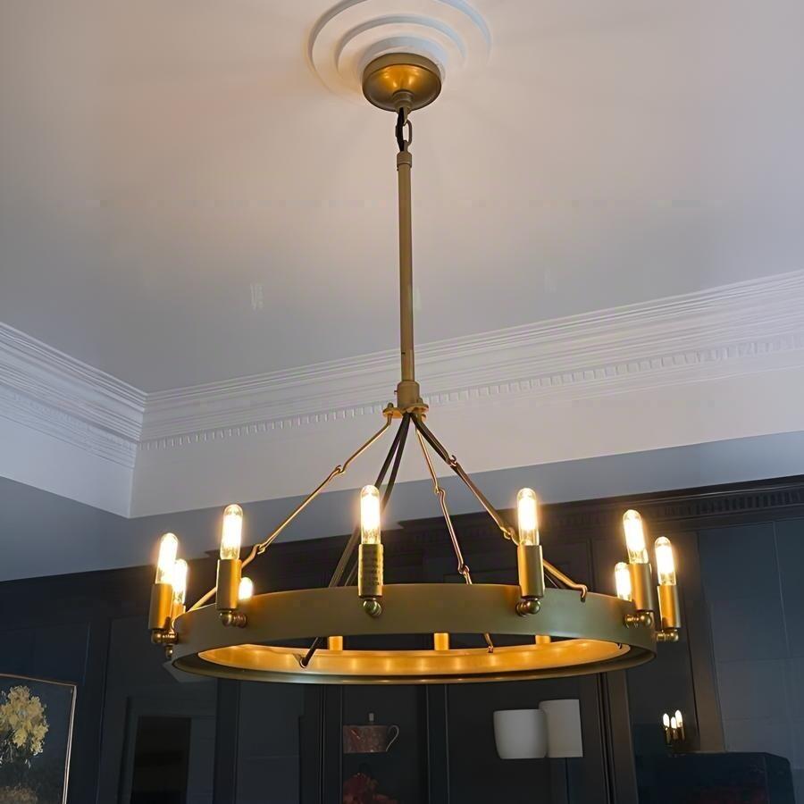 26 Inch Tubular Candle Round Chandelier - Camino