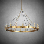 38 Inch Bent Tip Candle Round Chandelier - Camino