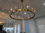 38 Inch Bent Tip Candle Round Chandelier - Camino