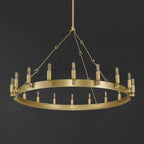 38 Inch Tubular Candle Round Chandelier - Camino