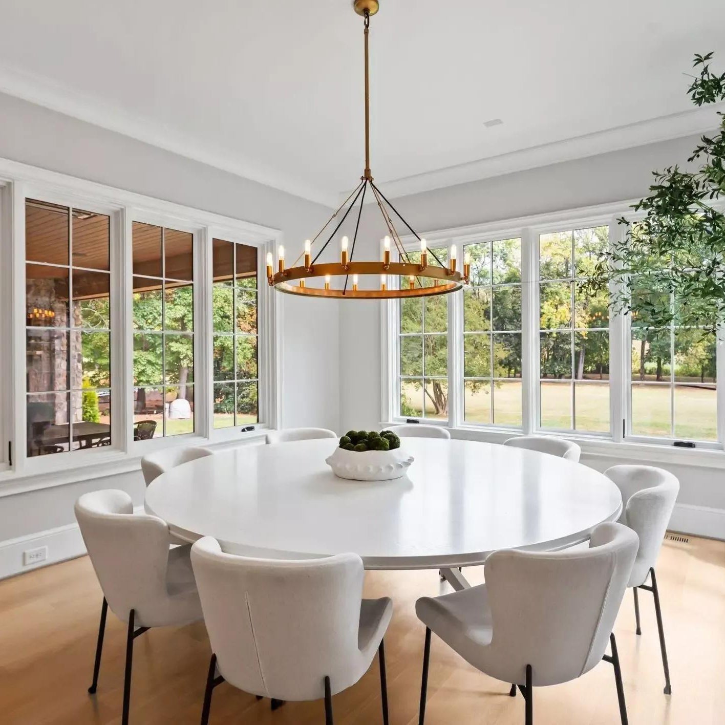 38 Inch Tubular Candle Round Chandelier - Camino