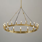 38 Inch Tubular Candle Round Chandelier - Camino