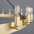 38 Inch Tubular Candle Round Chandelier - Camino