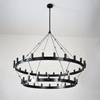 50 Inch Tubular Candle Tiered Chandelier - Camino