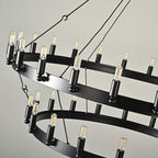 50 Inch Tubular Candle Tiered Chandelier - Camino