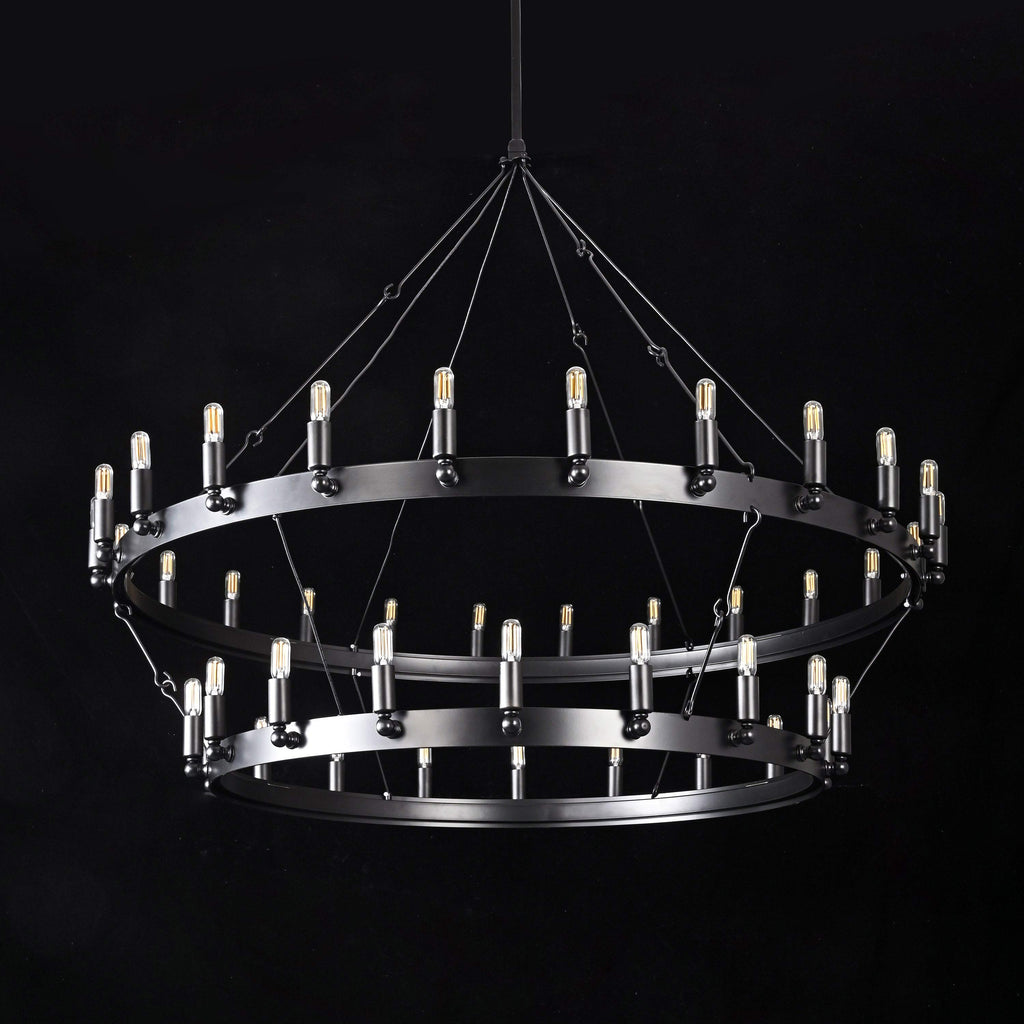 50 Inch Tubular Candle Tiered Chandelier - Camino