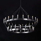 50 Inch Tubular Candle Tiered Chandelier - Camino