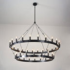 50 Inch Tubular Candle Tiered Chandelier - Camino