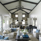 50 Inch Tubular Candle Wagon Wheel Tiered Chandelier - Camino