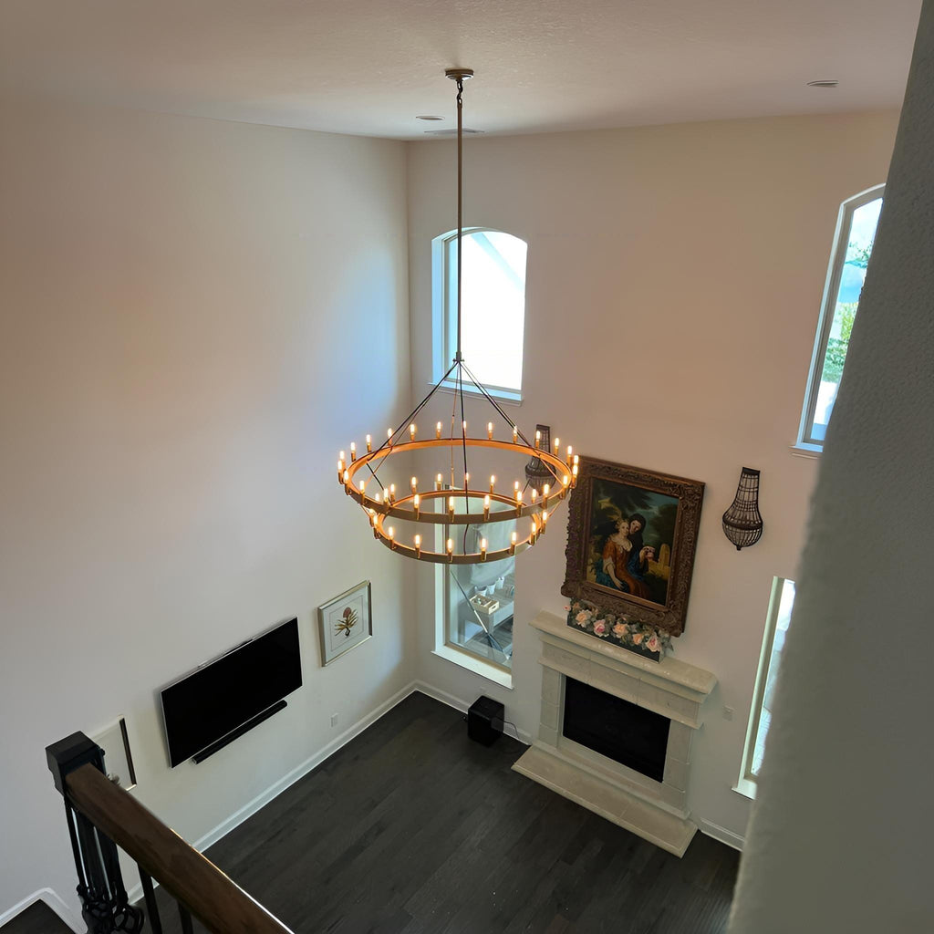 50 Inch Tubular Candle Tiered Chandelier - Camino