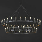 63 Inch Tubular Candle Tiered Chandelier - Camino