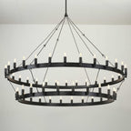 63 Inch Tubular Candle Tiered Chandelier - Camino