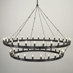 63 Inch Tubular Candle Tiered Chandelier - Camino
