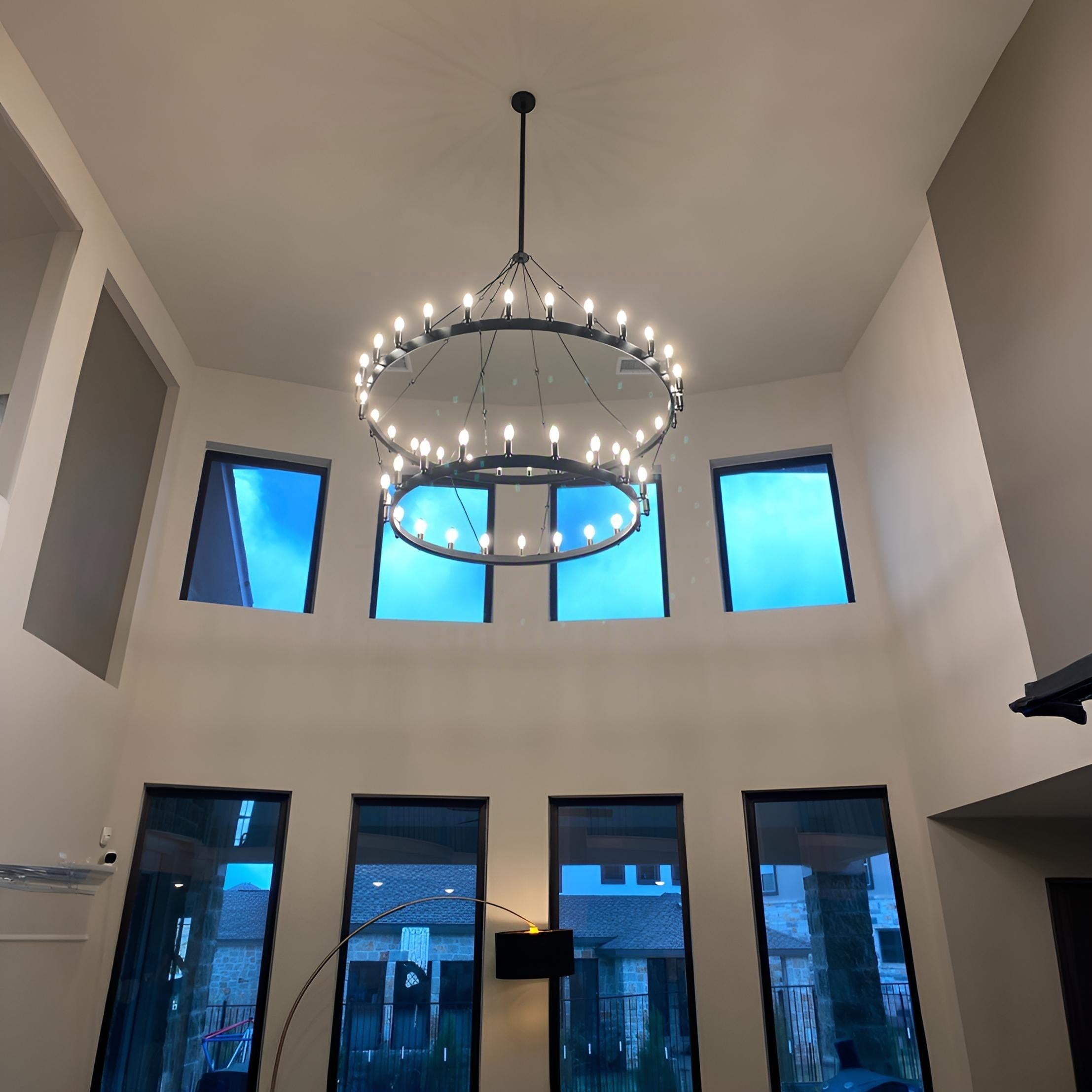 63 Inch Tubular Candle Tiered Chandelier - Camino