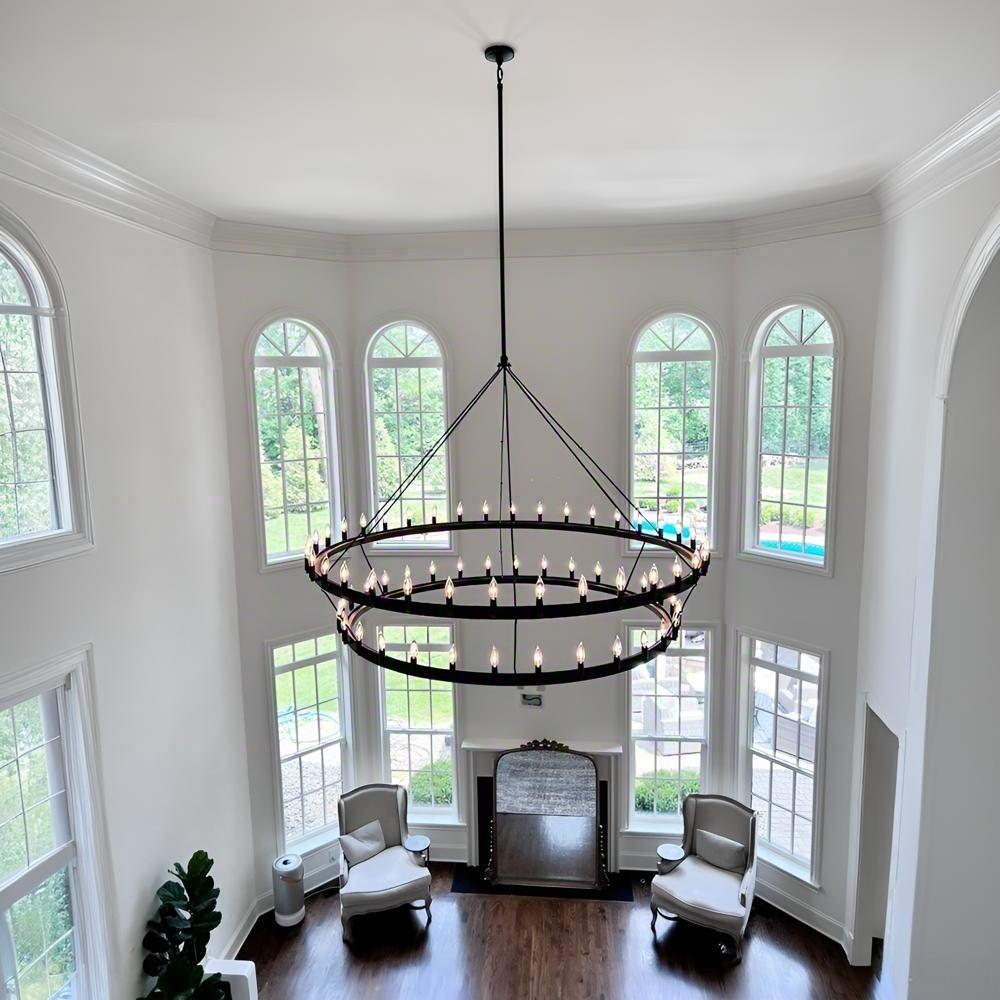 72 Inch Tubular Candle Tiered Chandelier - Camino