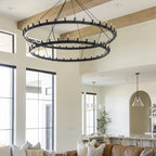 72 Inch Tubular Candle Tiered Chandelier - Camino