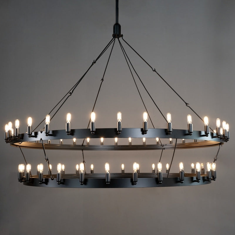 72 Inch Tubular Candle Tiered Chandelier - Camino