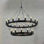 38 Inch Tubular Candle Tiered Chandelier - Camino