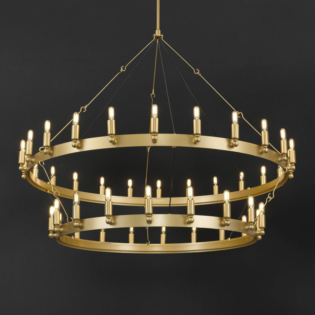50 Inch Tubular Candle Tiered Chandelier - Camino