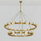 50 Inch Tubular Candle Tiered Chandelier - Camino
