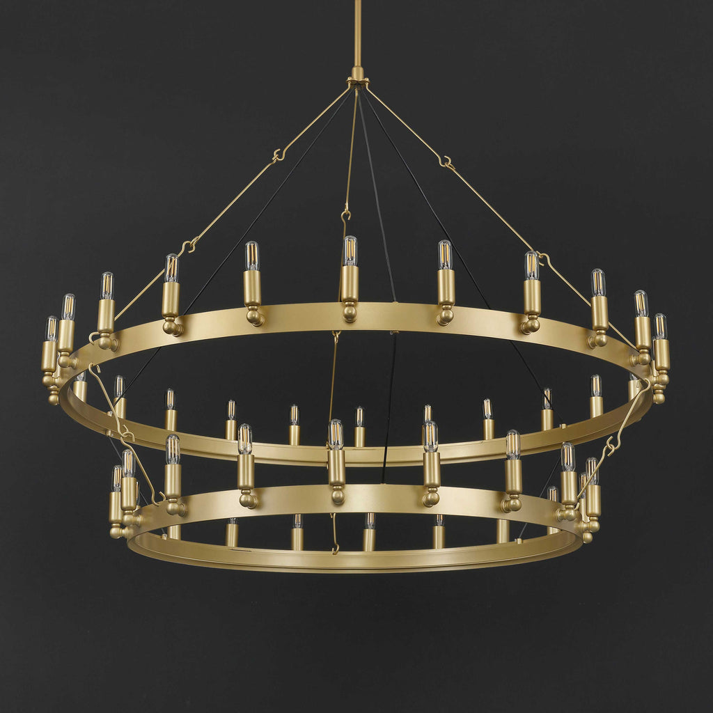 50 Inch Tubular Candle Tiered Chandelier - Camino