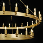 50 Inch Tubular Candle Tiered Chandelier - Camino