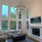 63 Inch Tubular Candle Tiered Chandelier - Camino