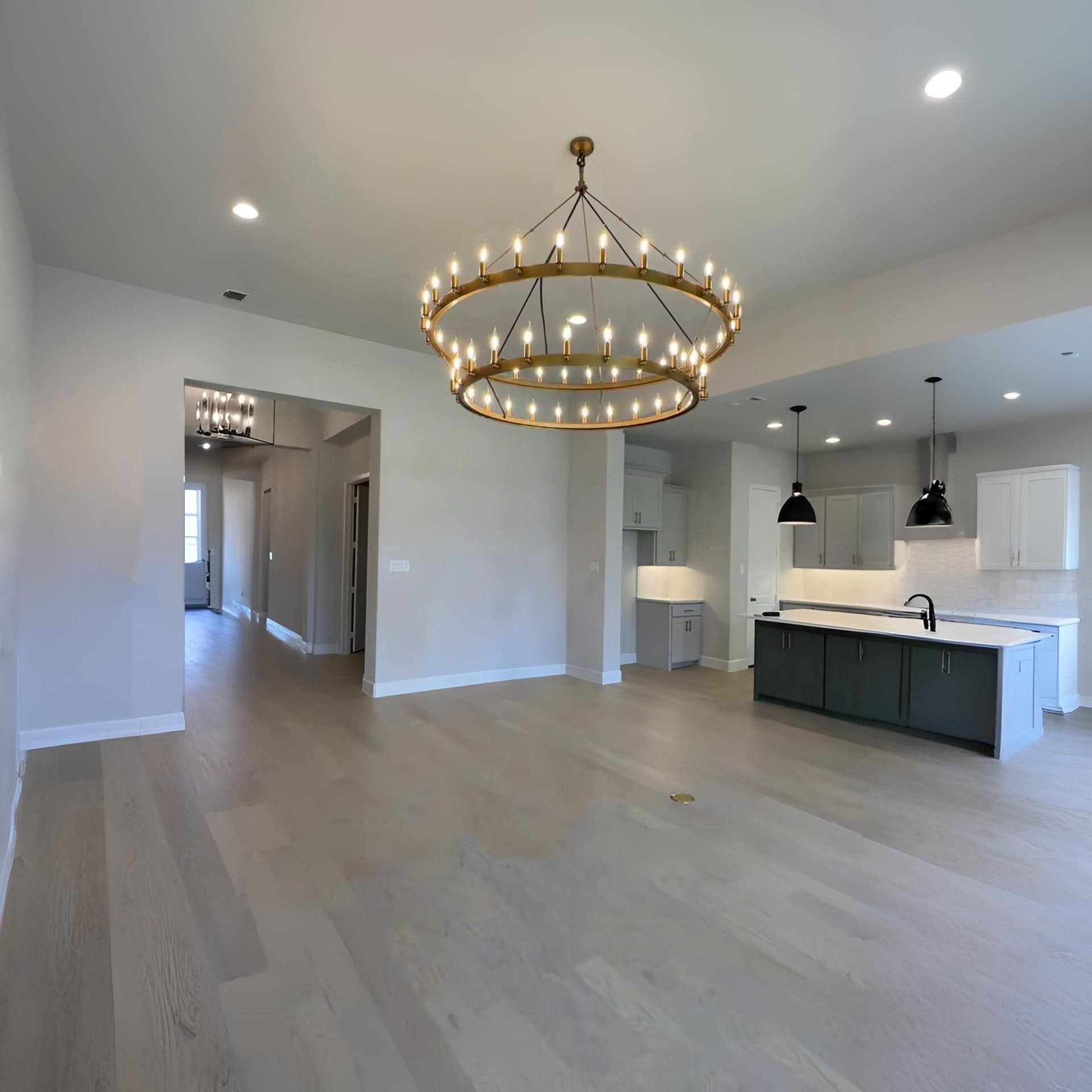 63 Inch Tubular Candle Tiered Chandelier - Camino