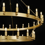 63 Inch Tubular Candle Tiered Chandelier - Camino