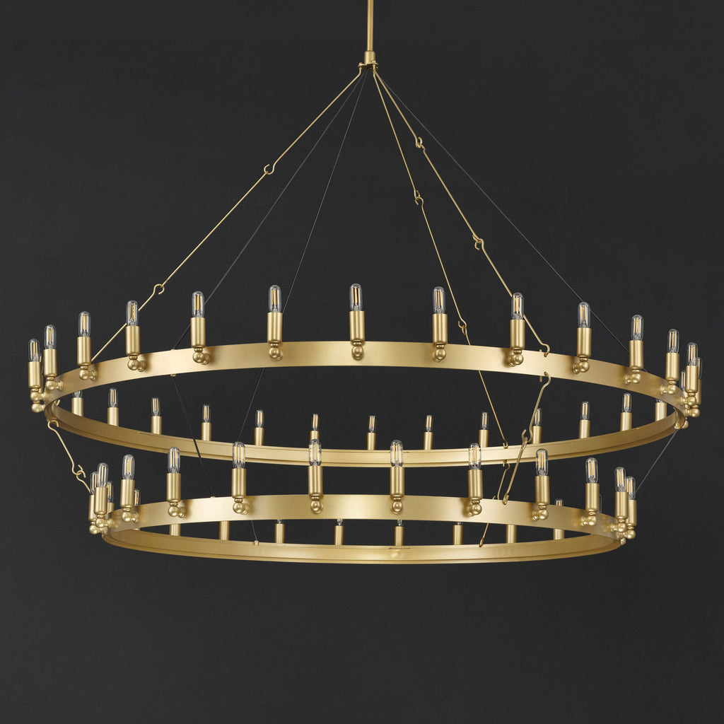 63 Inch Tubular Candle Tiered Chandelier - Camino