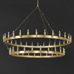 63 Inch Tubular Candle Tiered Chandelier - Camino