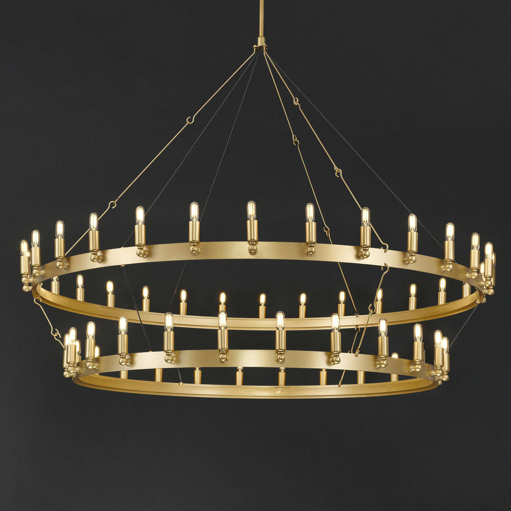 63 Inch Tubular Candle Tiered Chandelier - Camino