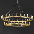 63 Inch Tubular Candle Tiered Chandelier - Camino