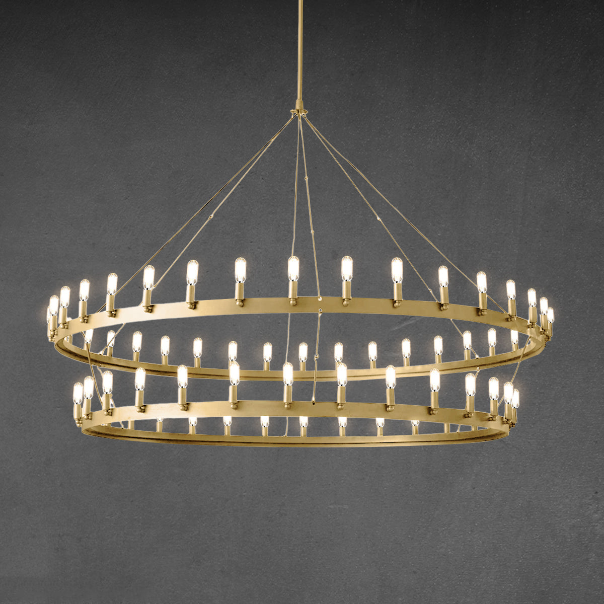 72 Inch Tubular Candle Tiered Chandelier - Camino