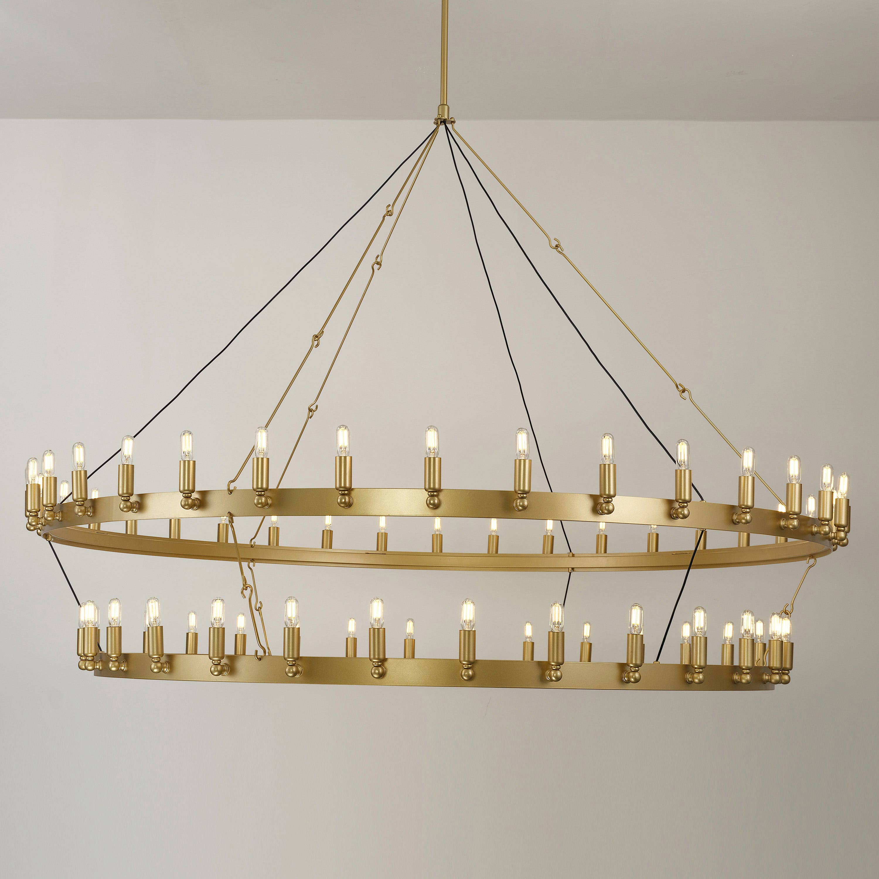 72 Inch Tubular Candle Tiered Chandelier - Camino