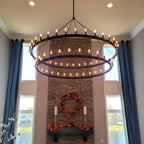 72 Inch Tubular Candle Tiered Chandelier - Camino