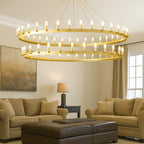 72 Inch Tubular Candle Tiered Chandelier - Camino