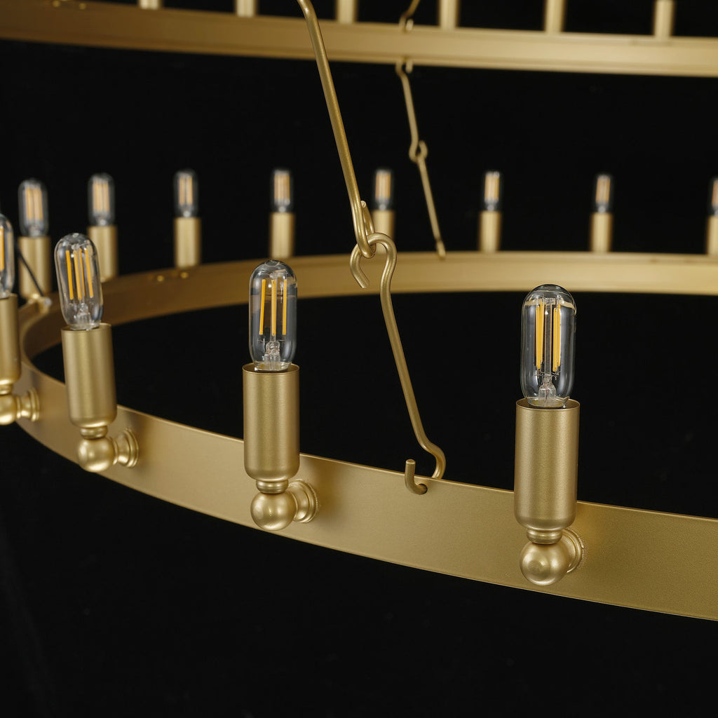 72 Inch Tubular Candle Tiered Chandelier - Camino