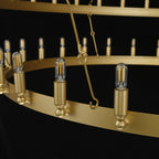 72 Inch Tubular Candle Tiered Chandelier - Camino