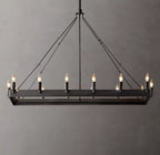 41 Inch Bent-Tip Candle Rectangular Chandelier - Camino
