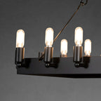 41 Inch Tubular Candle Rectangular Chandelier - Camino