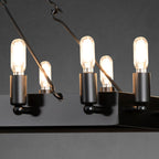 41 Inch Tubular Candle Rectangular Chandelier - Camino