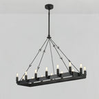 41 Inch Tubular Candle Rectangular Chandelier - Camino