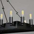 41 Inch Tubular Candle Rectangular Chandelier - Camino