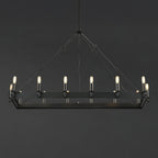 41 Inch Tubular Candle Rectangular Chandelier - Camino