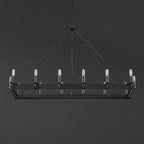 41 Inch Tubular Candle Rectangular Chandelier - Camino